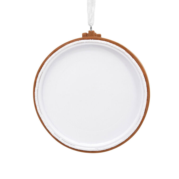 New Home Cross-Stitch Hoop Christmas Ornament back image number 2
