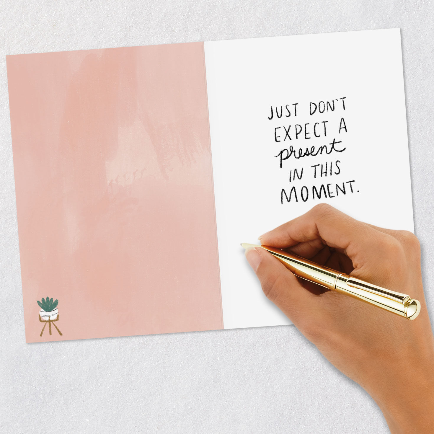 Woman Doing Yoga Funny Birthday Card for Her Signing card image number 6