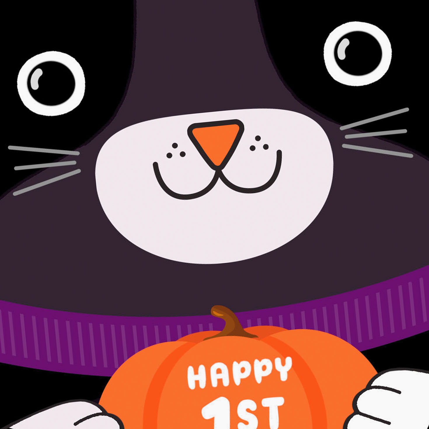 Black Kitten 1st Halloween Card for Baby Card Front Detail image number 4