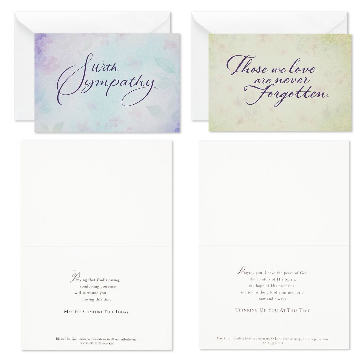 Simply Stated Boxed Religious Sympathy Cards Assortment, Pack of 12