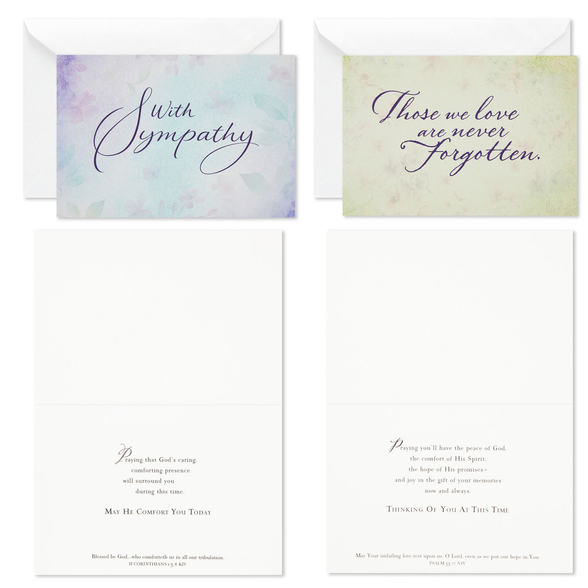 Simply Stated Boxed Religious Sympathy Cards Assortment, Pack of 12