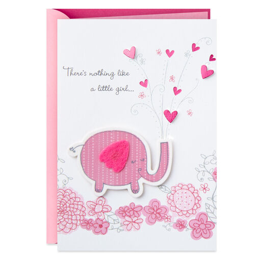 Scatter Love New Baby Girl Card, 