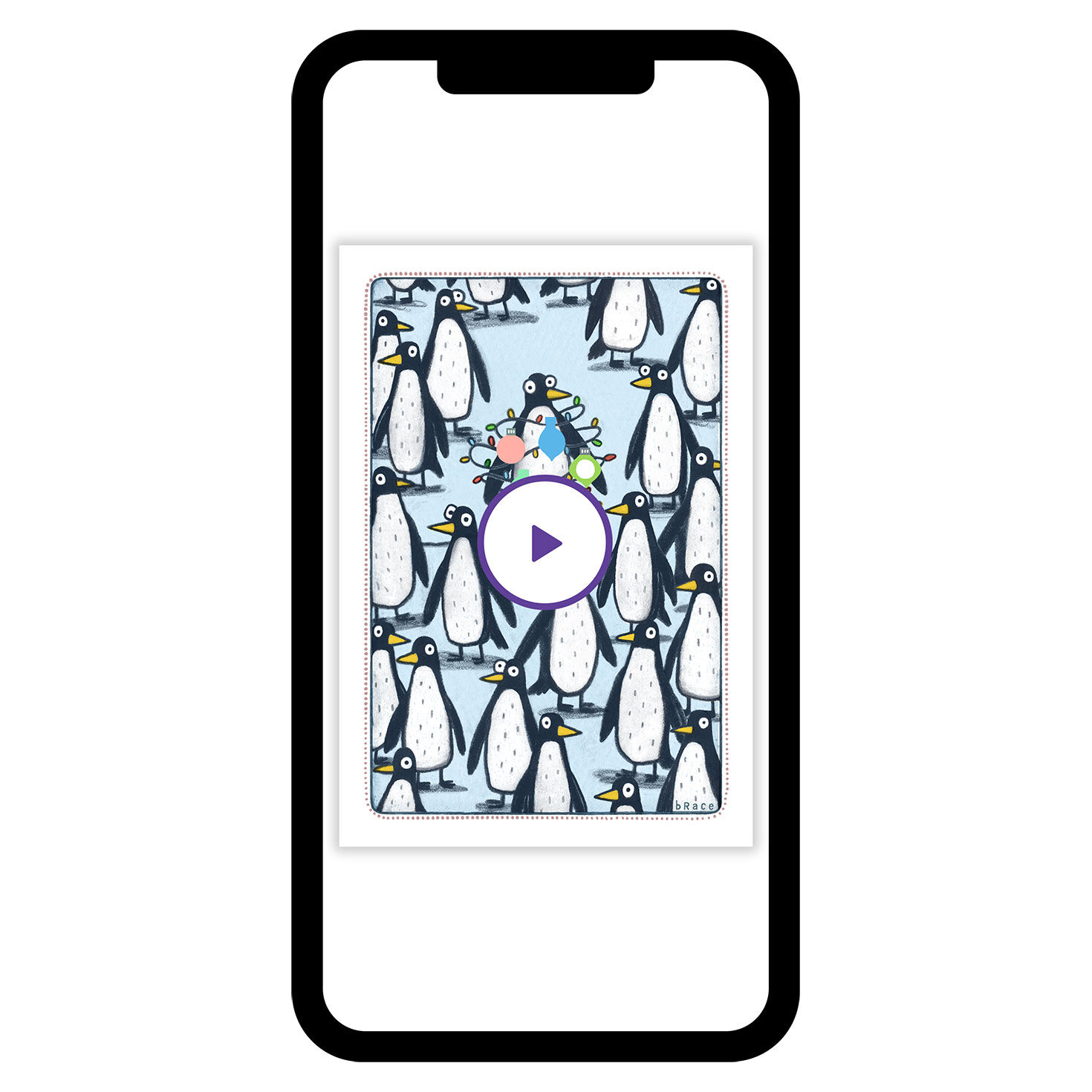 Unique Penguin Funny Custom Christmas eCard