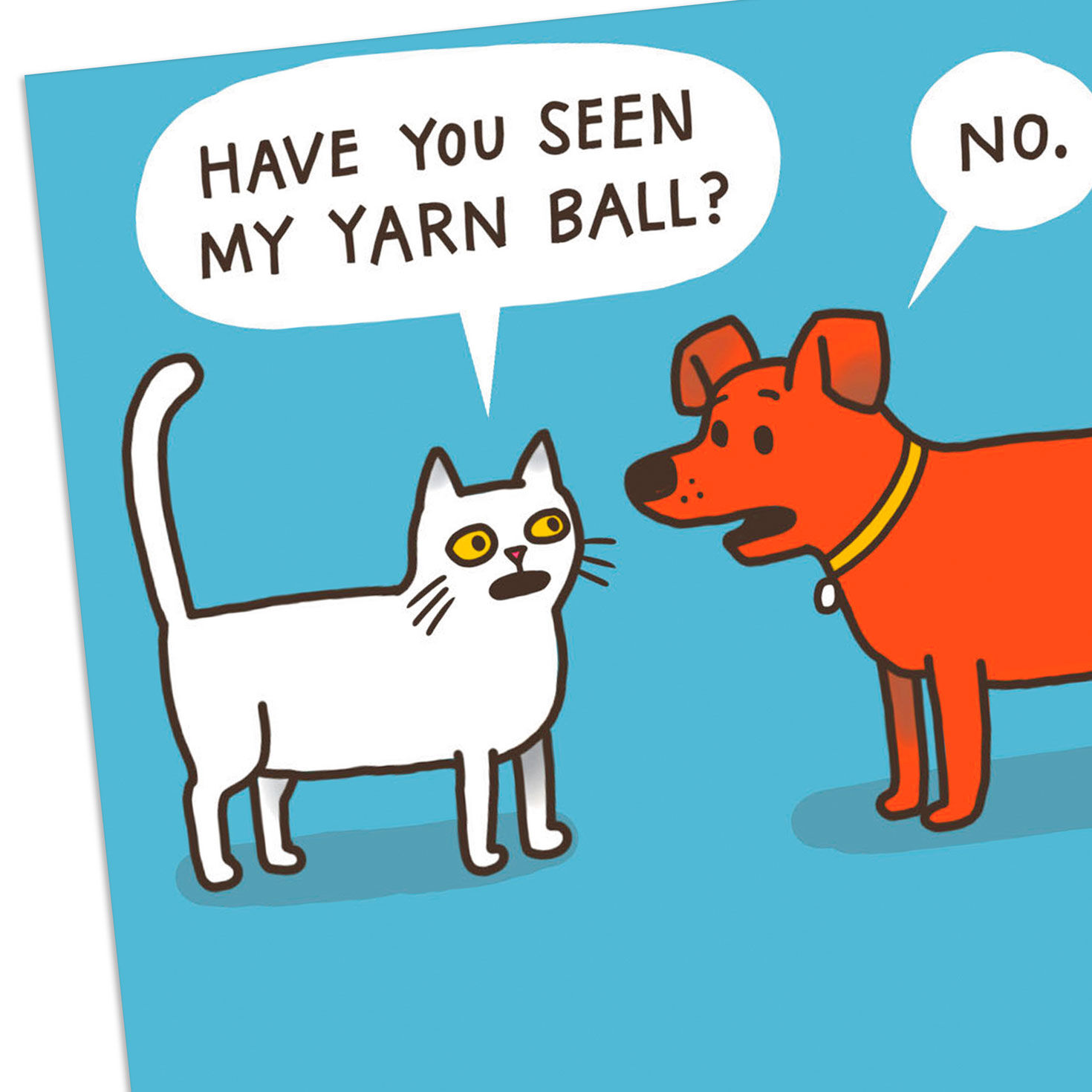 Cat and Dog Funny Birthday Card Card Front Detail image number 4