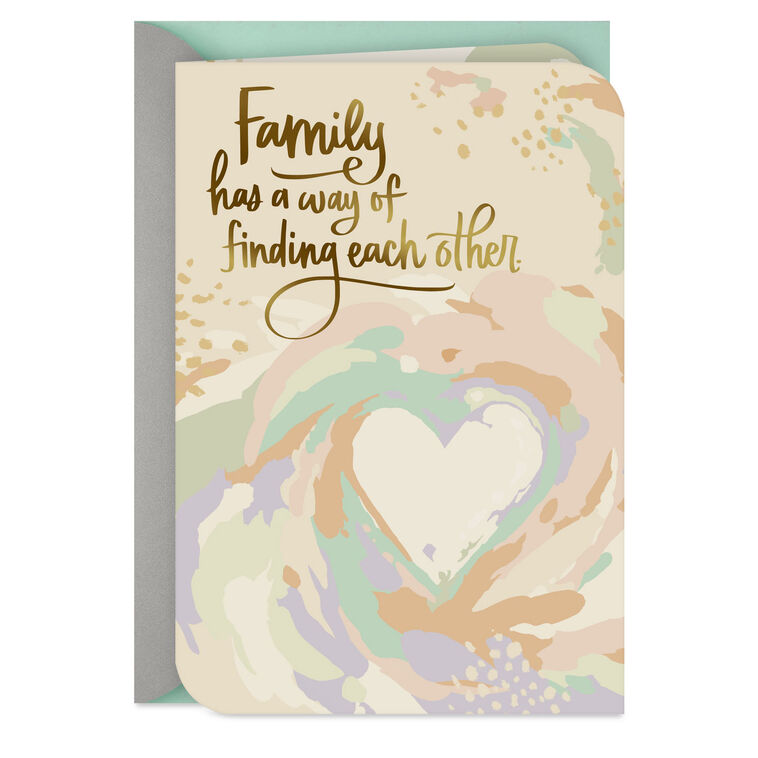 Abstract Heart Adoption Congratulations Card Card Front image number 1