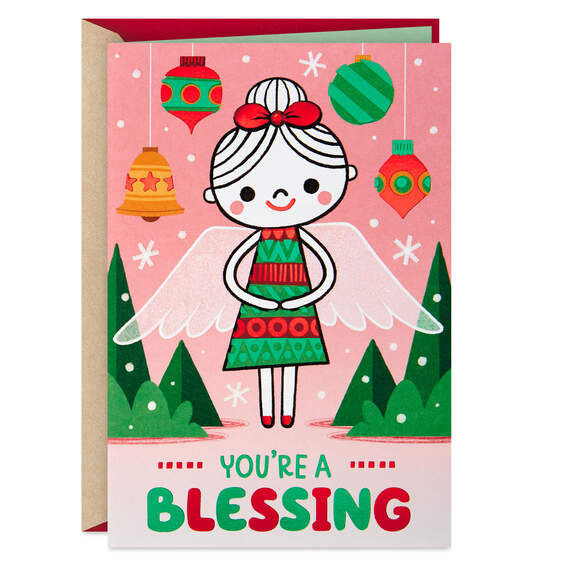 You're a Little Angel Christmas Card for Girl, , large image number 1