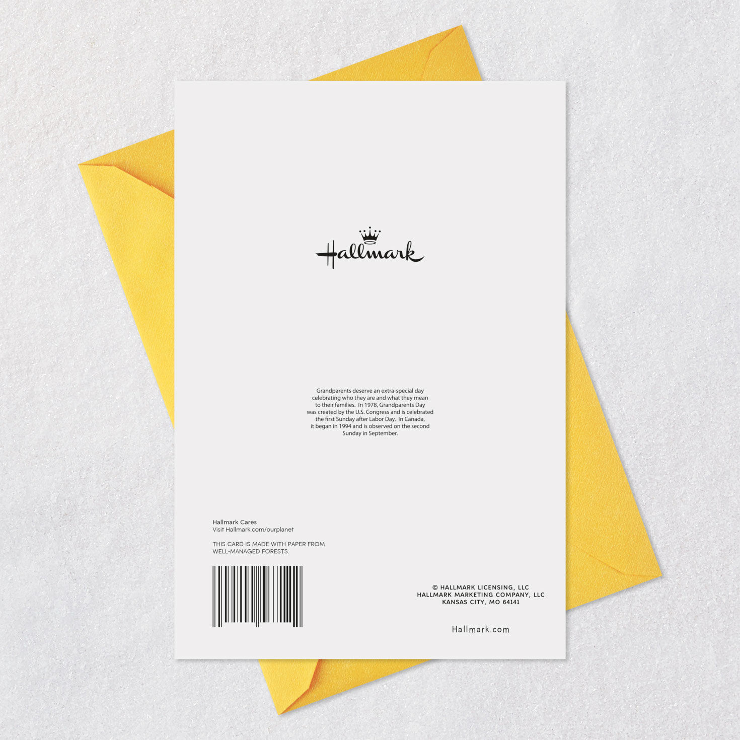 Colorful Fall Leaves Grandparents Day Card Card Back with Envelope image number 8