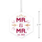 Mr. & Mr. Personalized Text Metal Ornament, , large image number 3