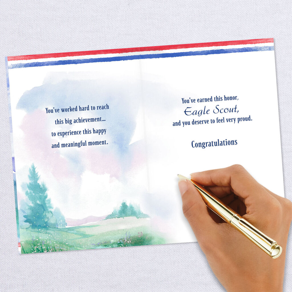 A Model Of Character Eagle Scout Congratulations Card