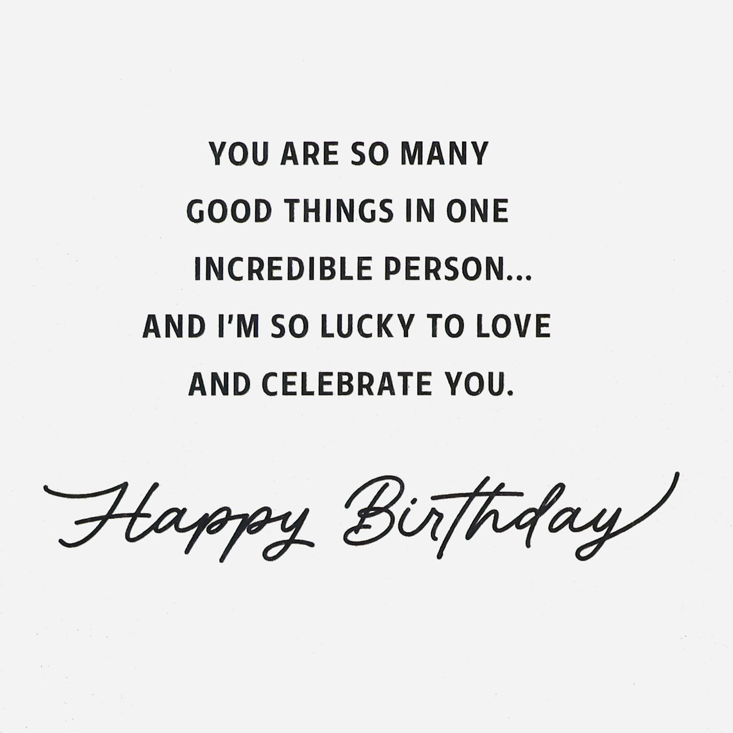 Whimsical Lettering Romantic Love Birthday Card Sentiment image number 2