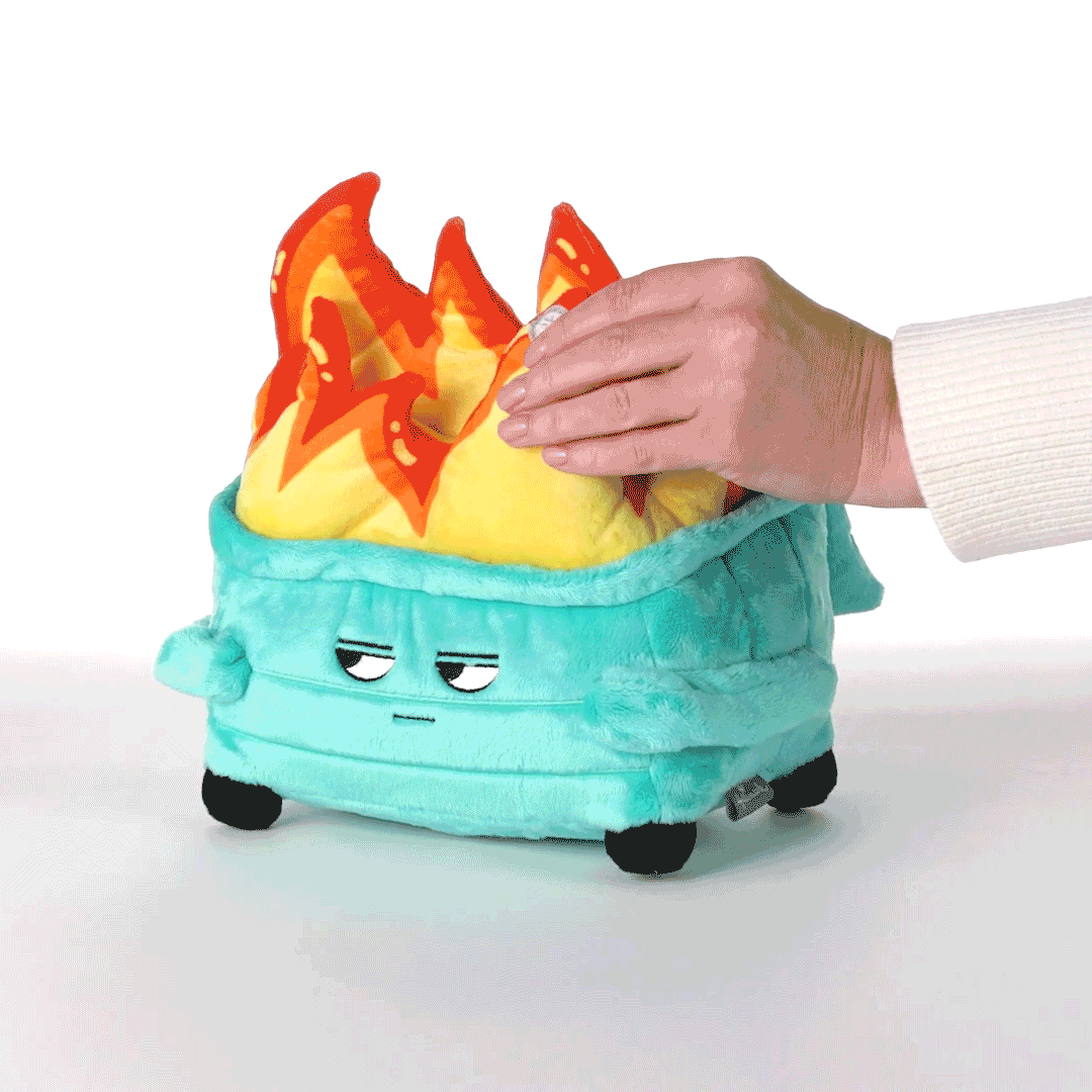 Dumpster Fire Plush With Sound and Motion, 9.75", , large image number 2