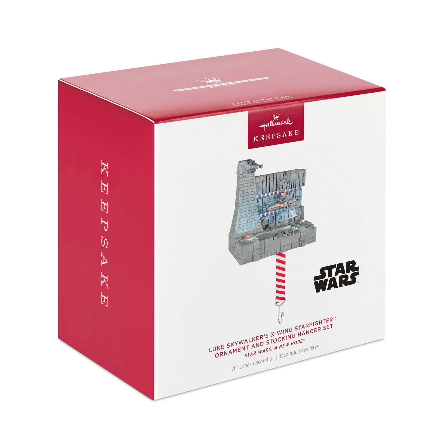 Star Wars A New Hope Luke Skywalker s X Wing Starfighter Ornament and Stocking Hanger Set With Light and Sound Keepsake Ornaments Hallmark