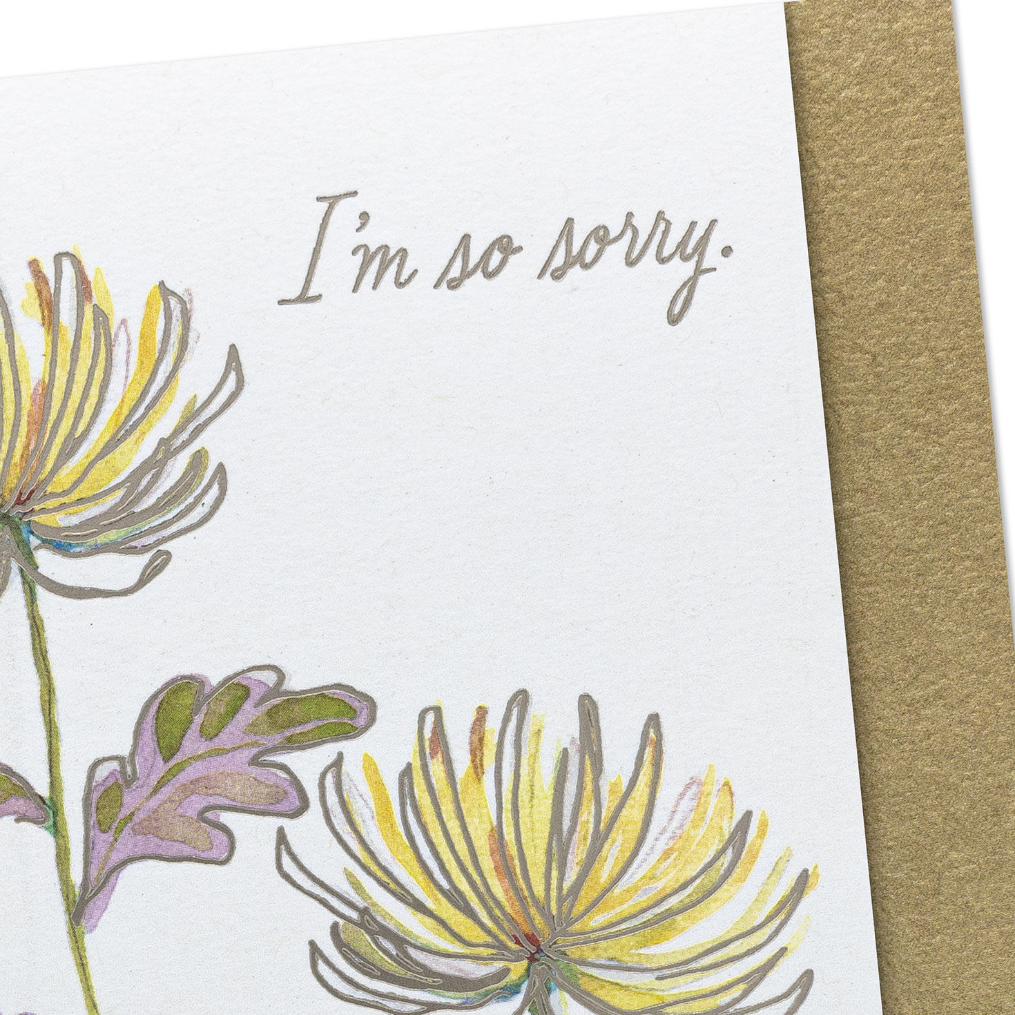 Wildflowers I'm So Sorry Sympathy Card Card Front Detail image number 5
