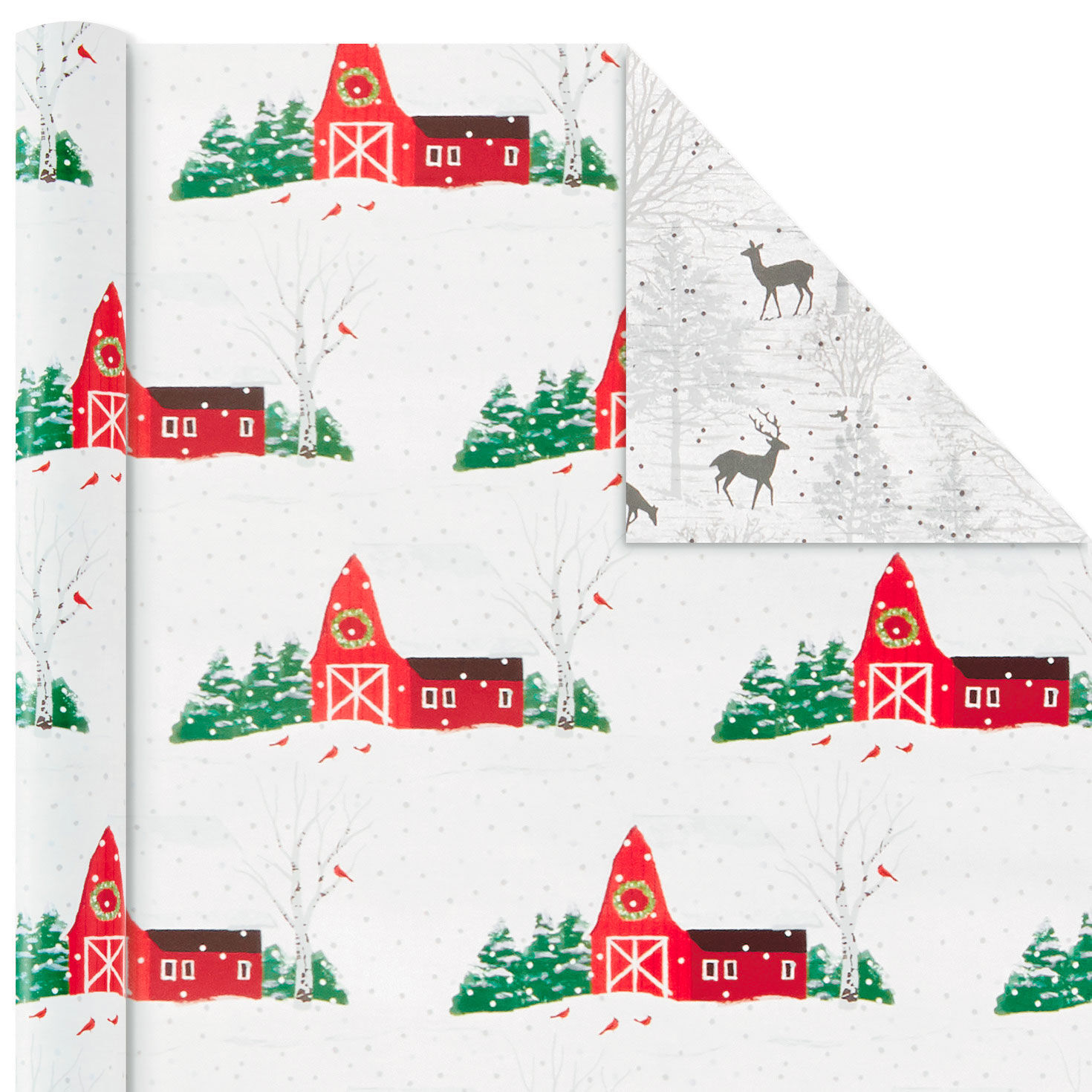 Rustic Winter 3-Pack Reversible Metallic Christmas Wrapping Paper, 120 sq. ft. for only USD 16.99 | Hallmark