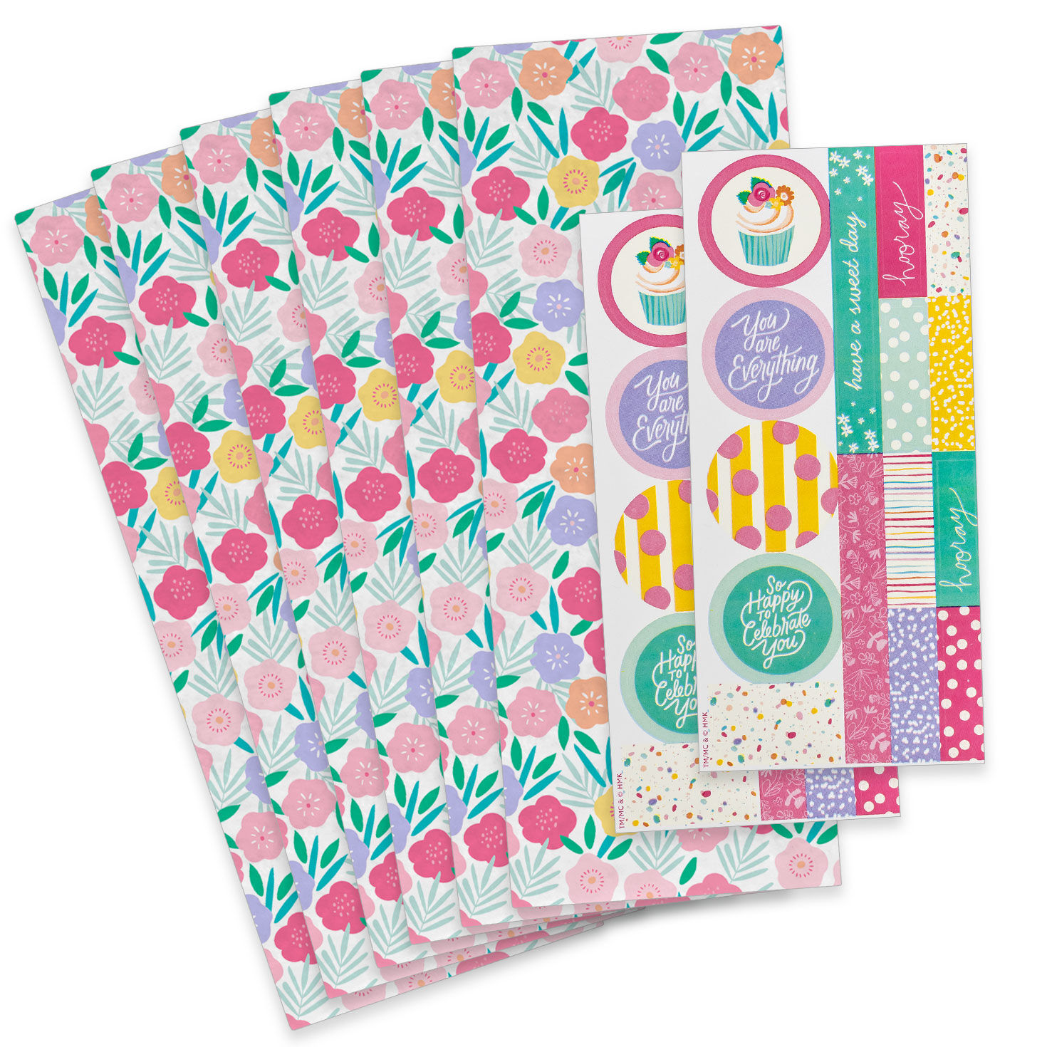 Fun Floral Tissue Paper Wrapping Kit