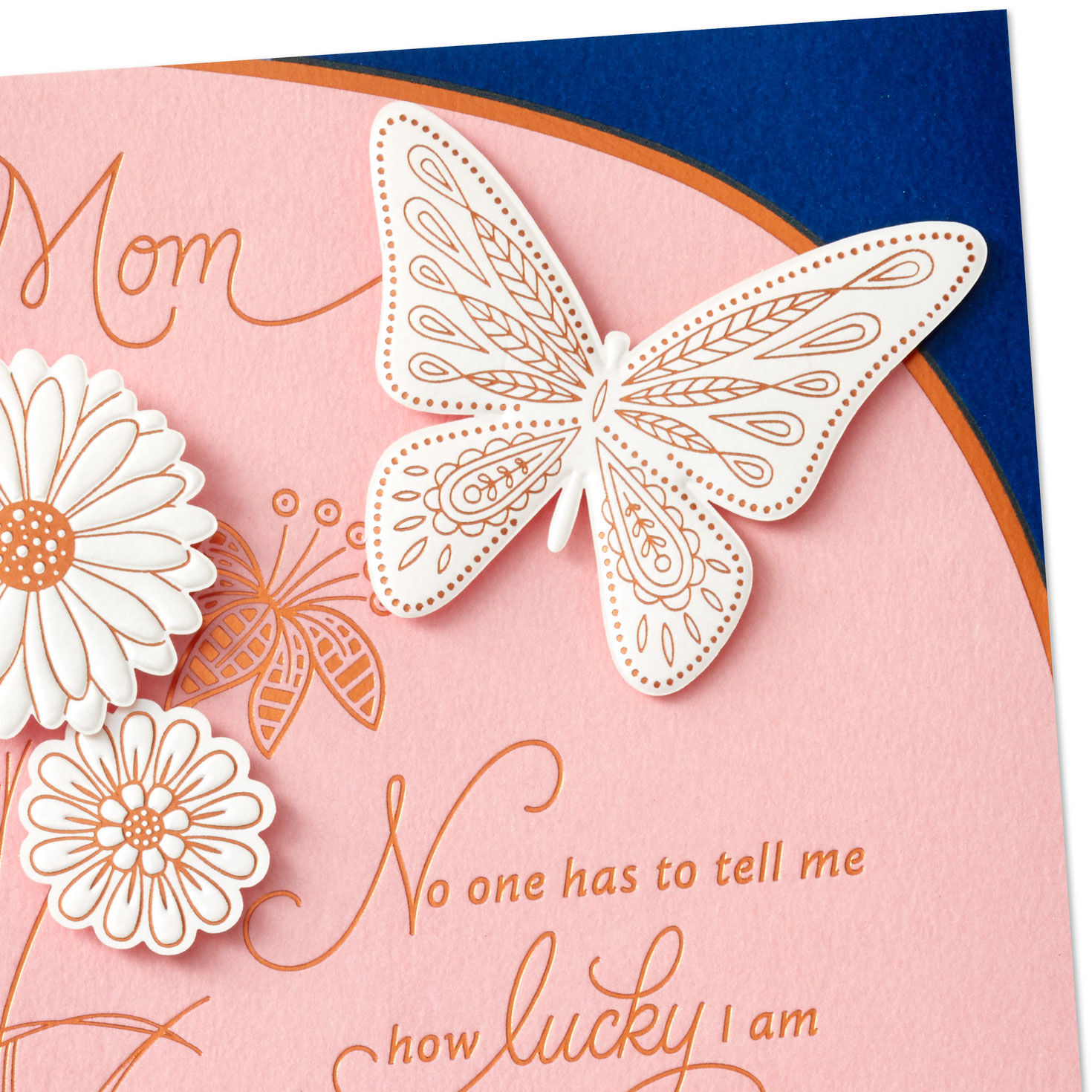 Butterfly and Flowers Mother's Day Card From Daughter card front detail image number 5