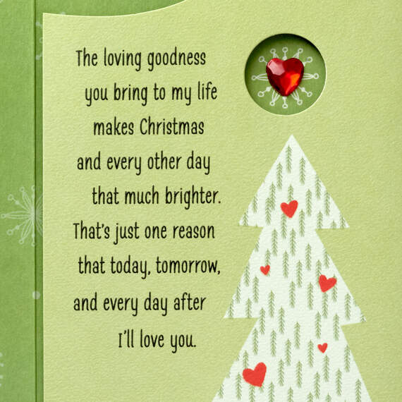 Your Love Makes Life Brighter Romantic Christmas Card, , large image number 2