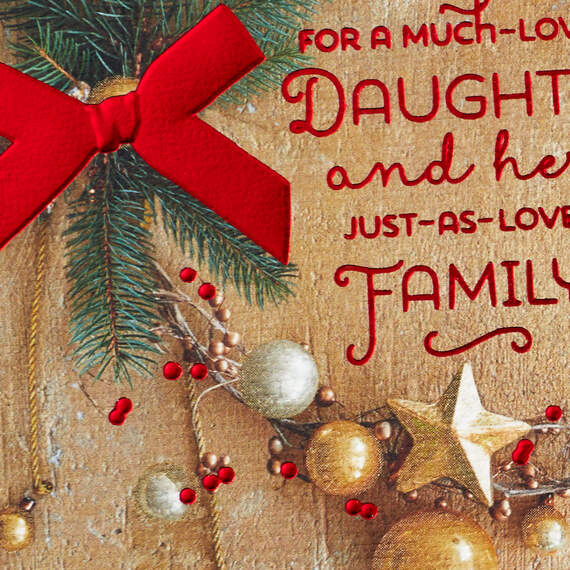 A Happy Holiday Together Christmas Card for Daughter and Family, , large image number 4