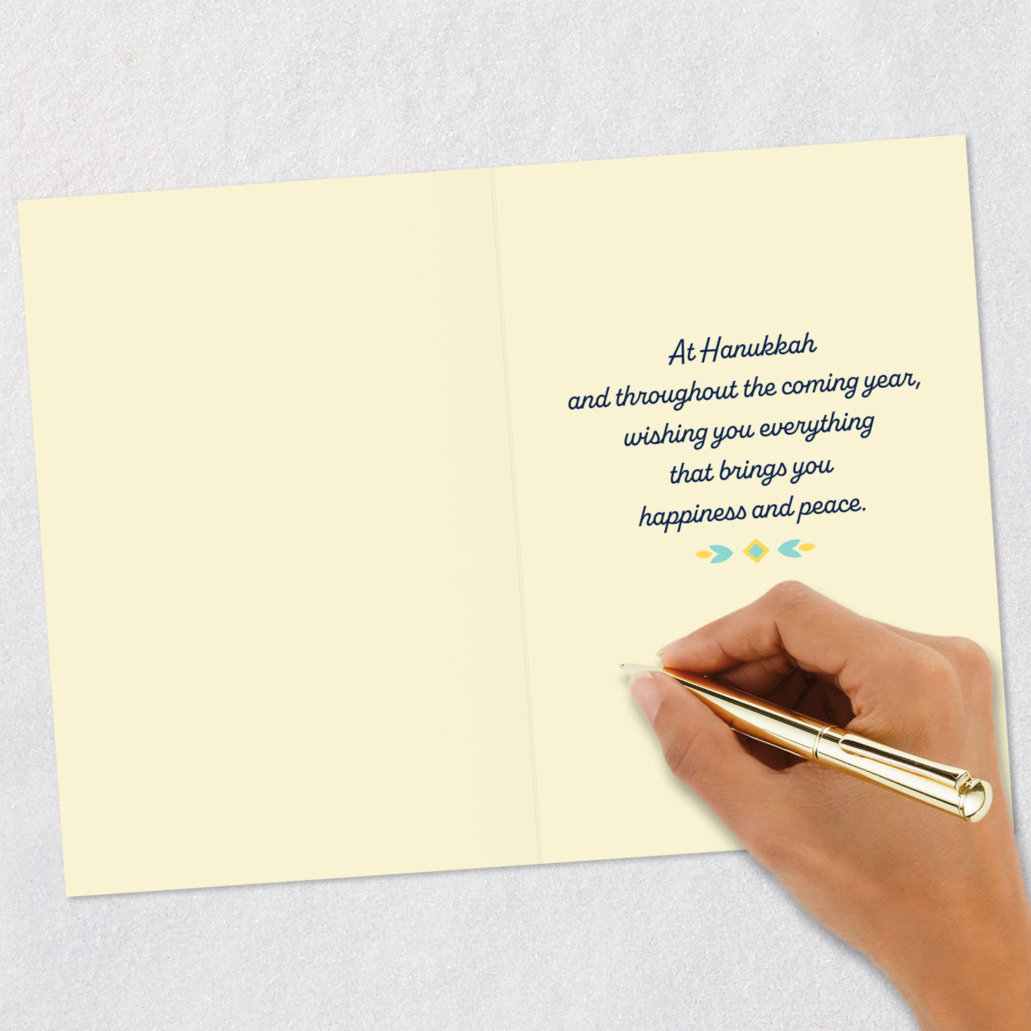 Star of David Menorah 99-cent Happy Hanukkah Card Signing card image number 6