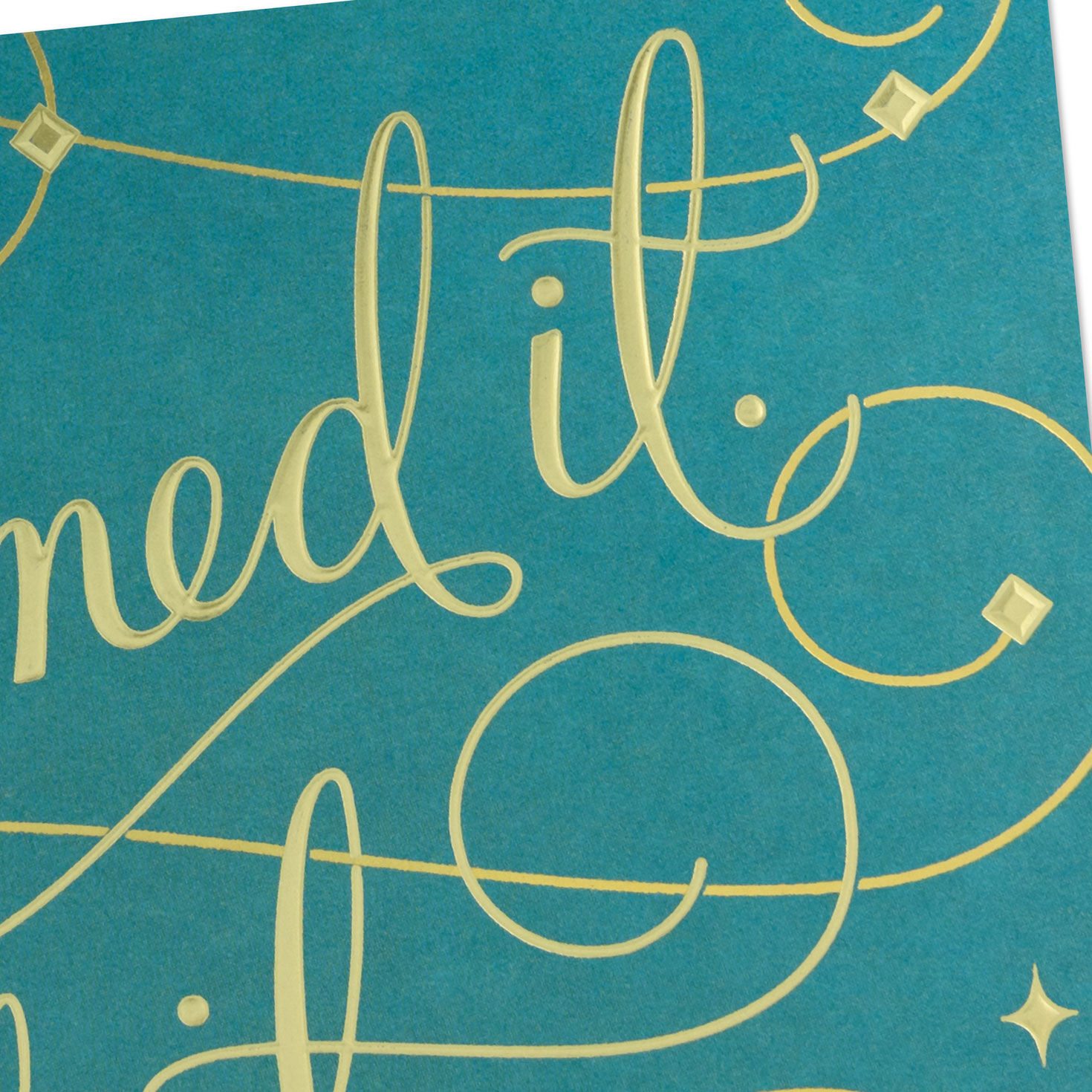 Gold Script, Stars and Swirls Congratulations Card  image number 4