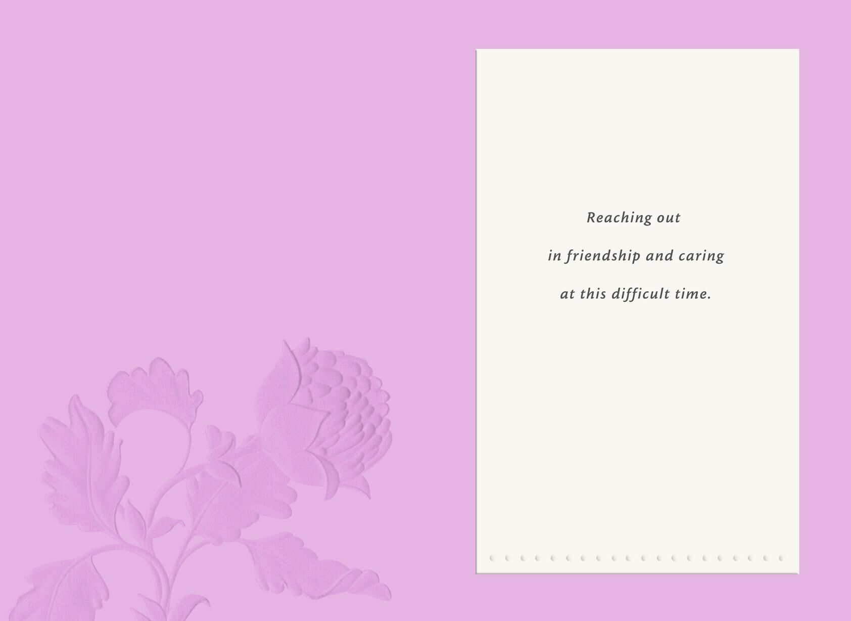Lilac Flowers Sympathy Card for Loss of Daughter