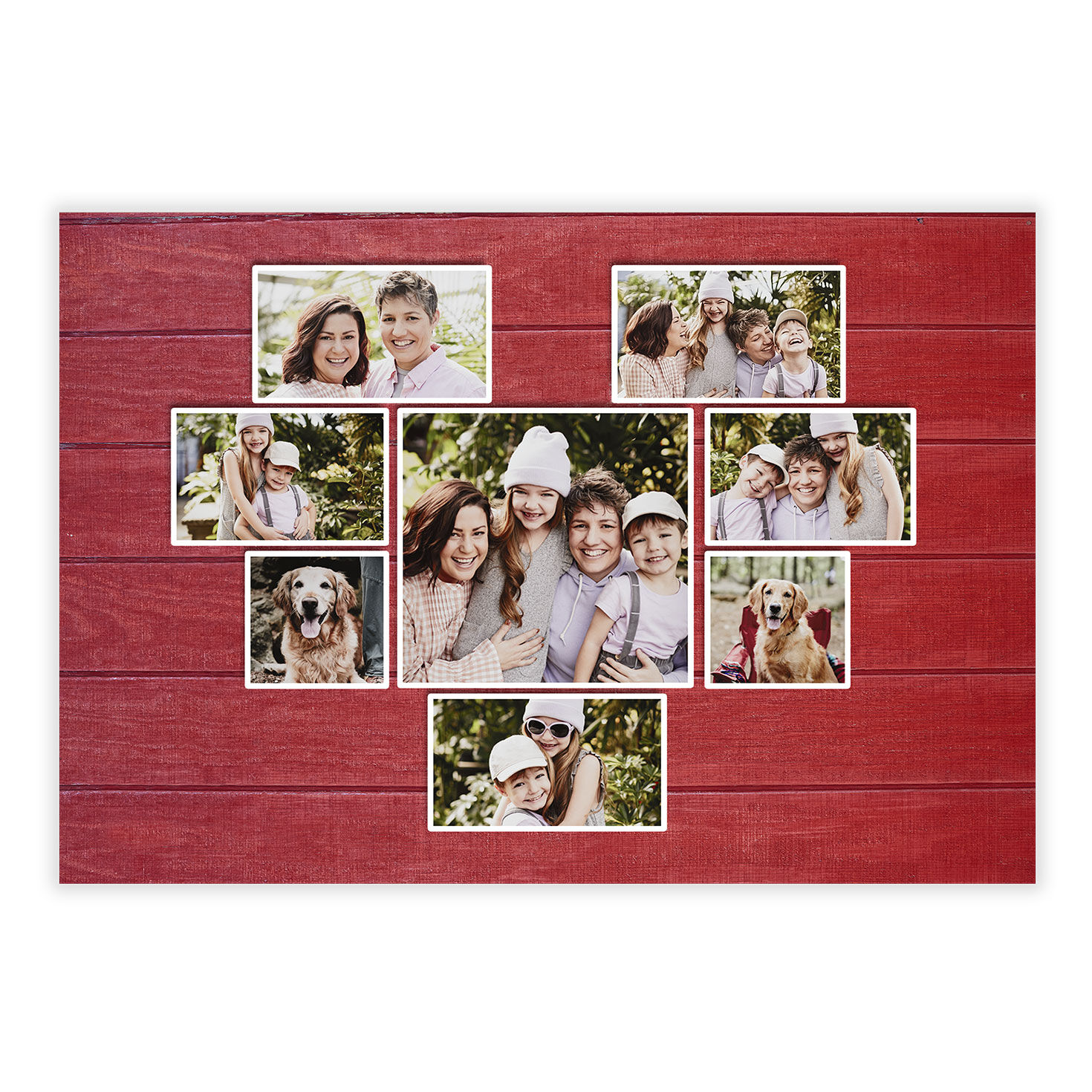 Rustic Heart Collage on Red eCard, , large image number 2