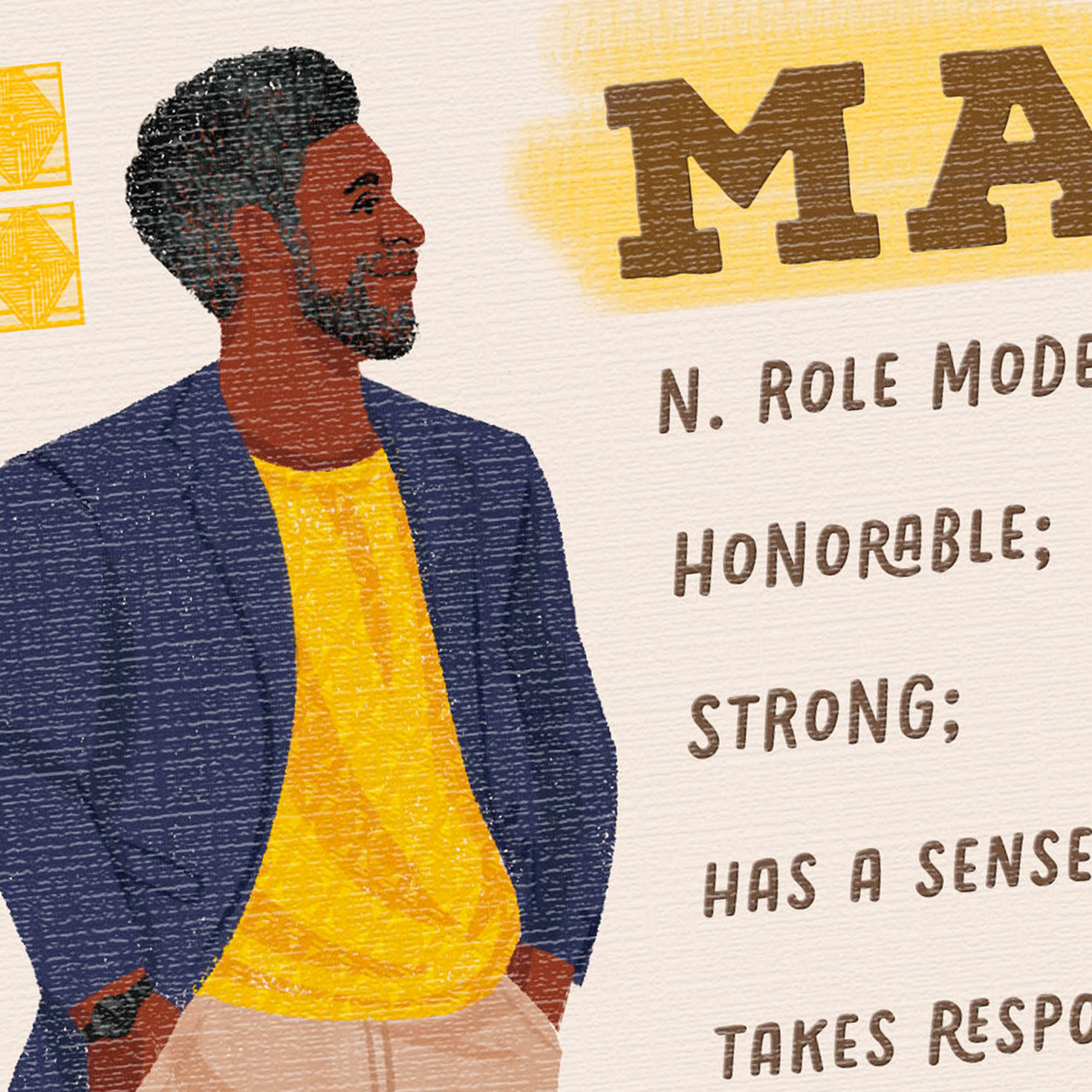 Strong Black Man Birthday Card for Him Card Front Detail image number 4