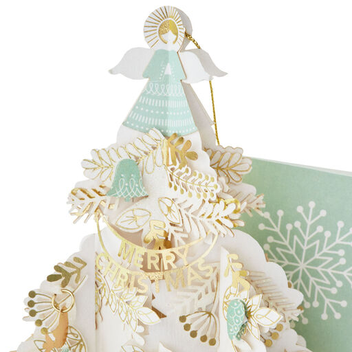 Merry Christmas Tree 3D Pop-Up Ornament Christmas Card, 