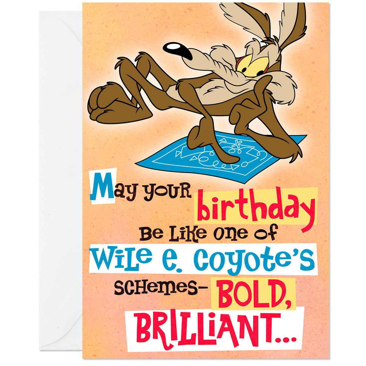 Wile E. Coyote Bold and Brilliant Birthday Card Greeting