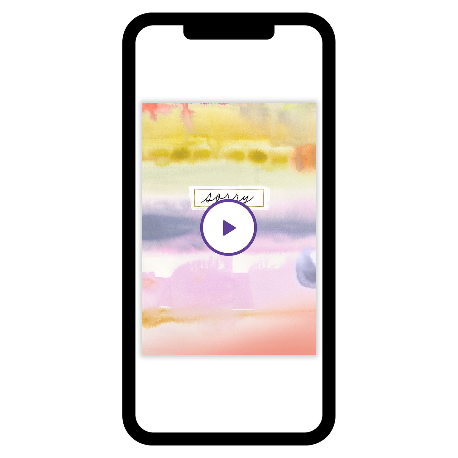 Sorry Gentle Watercolors eCard