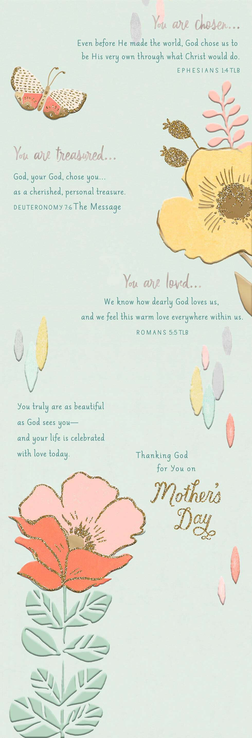 Spring Blooms Religious Mother's Day Card for Daughter