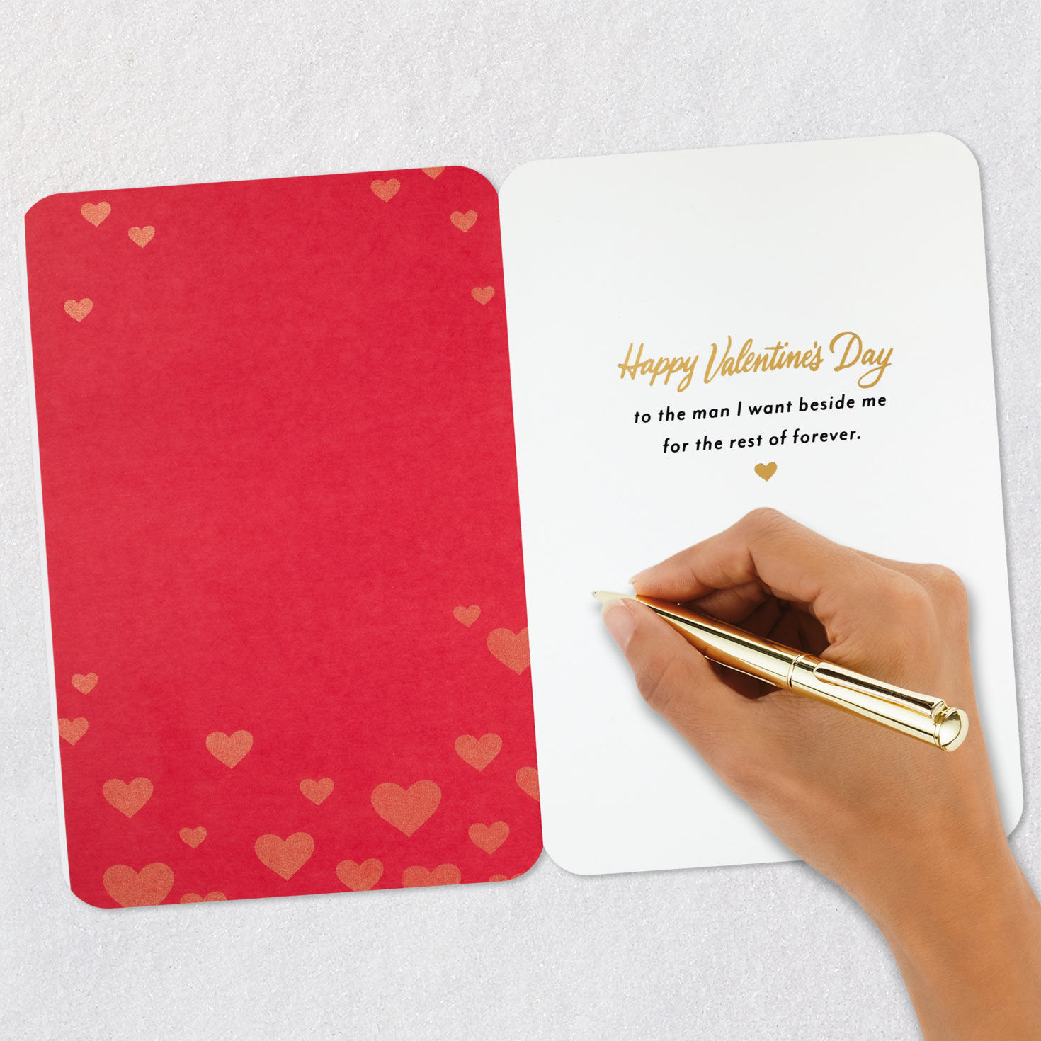 Cute Dogs in Heart Valentine's Day Card for Husband signing card image number 6