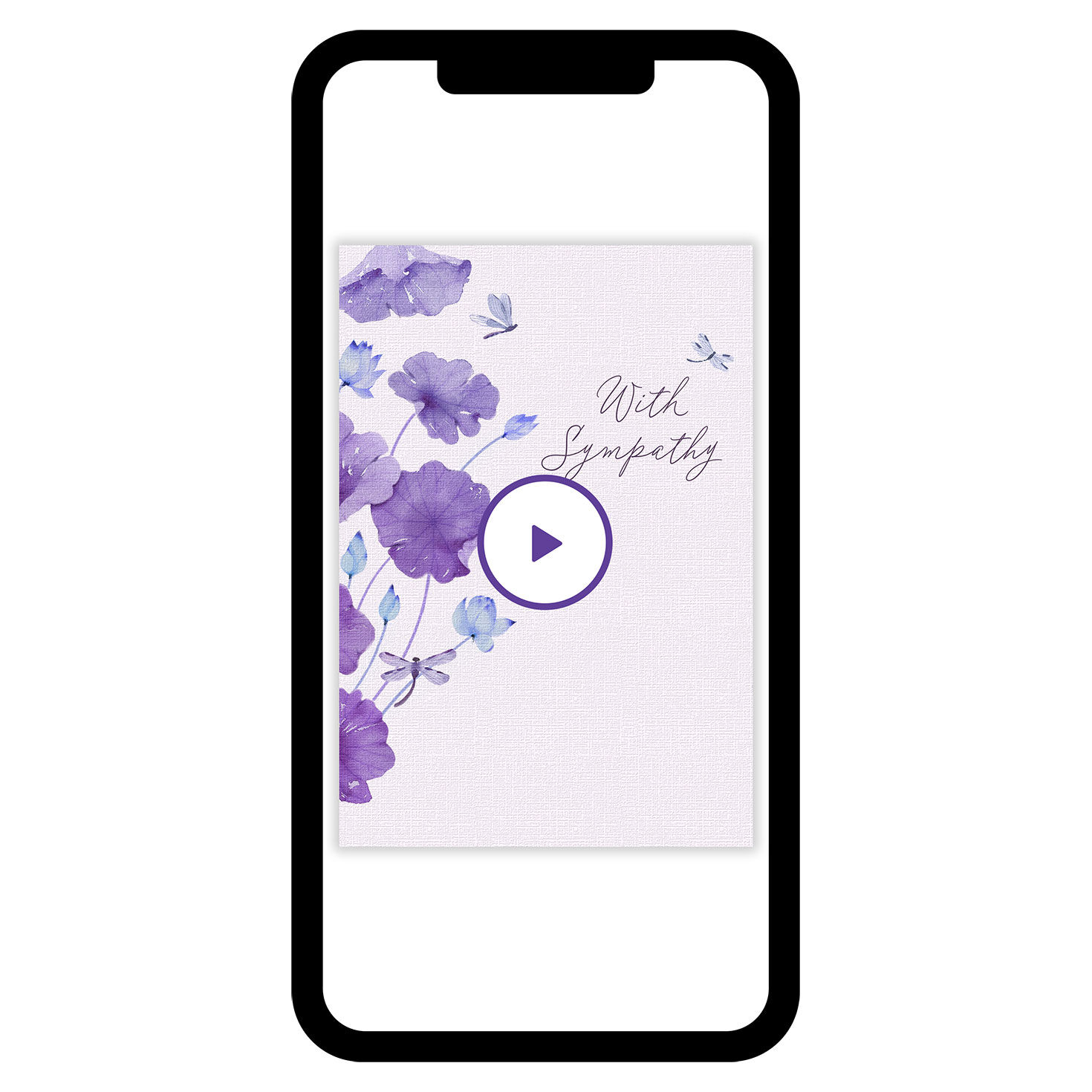 God's Love and Comfort Personalized Sympathy Card phone with card front image number 1