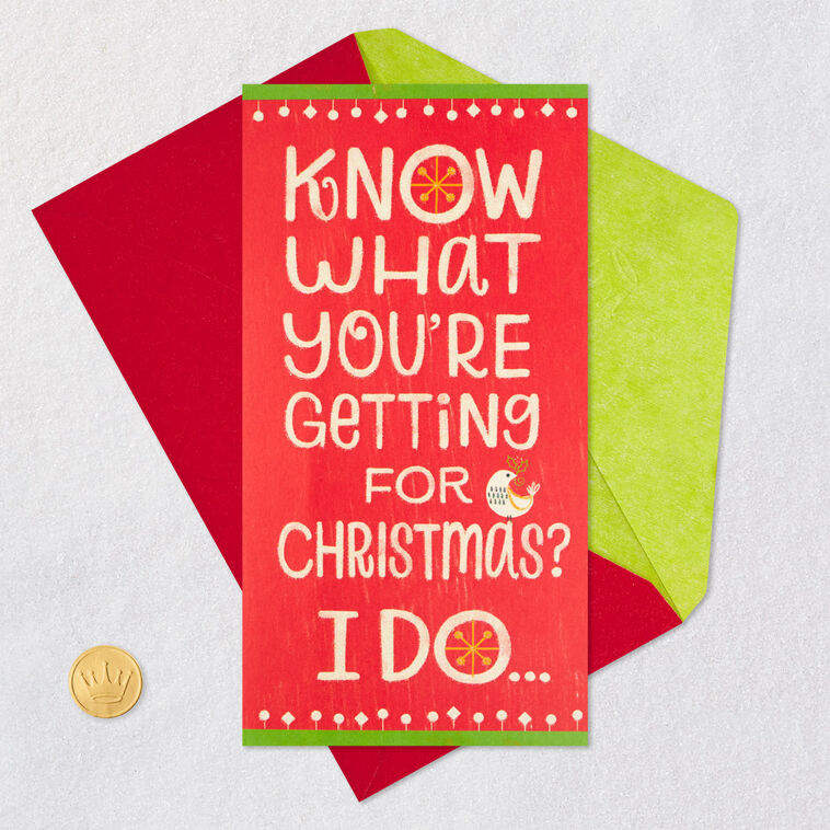 Retro Ornaments Pop-Up Gift Card Holder Christmas Card Card Front with Envelope and Gold Seal image number 5