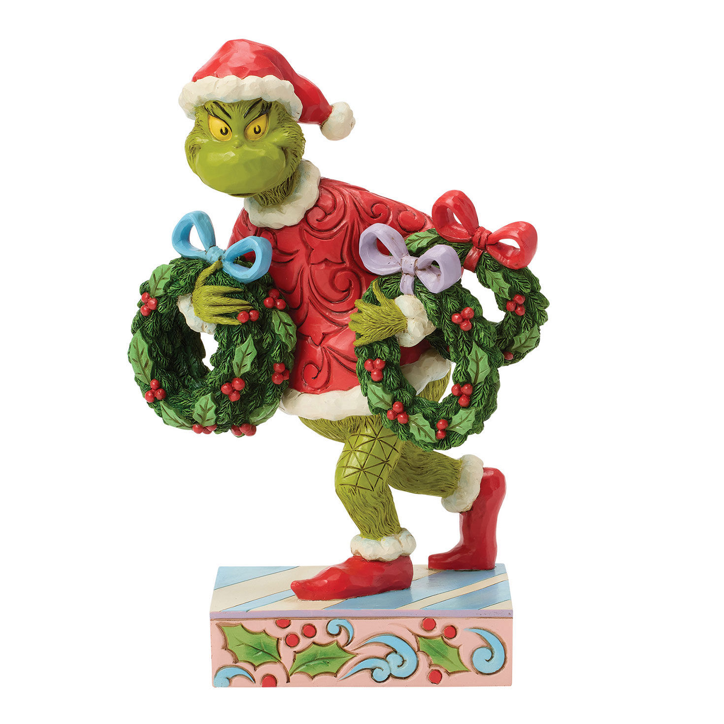 Jim Shore Grinch With Wreaths Figurine, 8"
