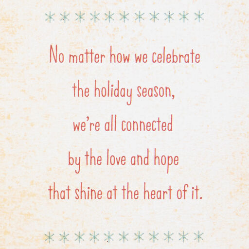 Love and Hope Hanukkah and Christmas Card, 