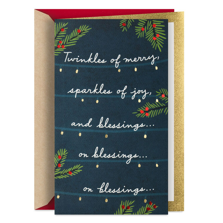 Blessings on Blessings Christmas Card for Daughter-in-Law