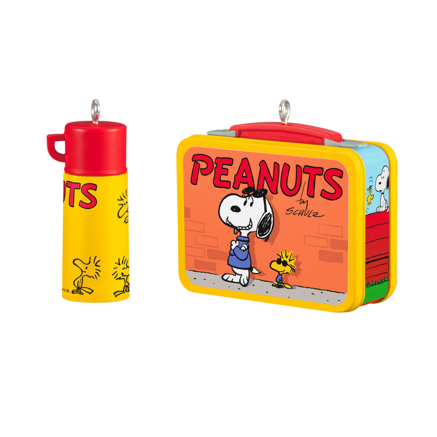 Peanuts Lunch Box and Thermos Keepsake Ornaments Back image number 6