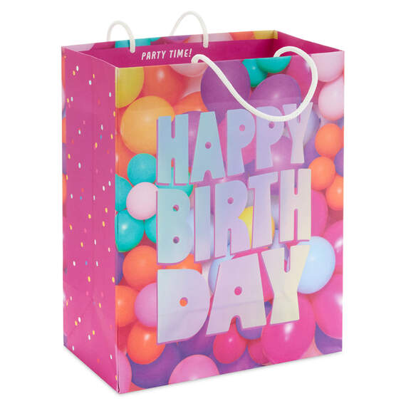 9.6" Balloon Flowers Medium Birthday Gift Bag, , large image number 1