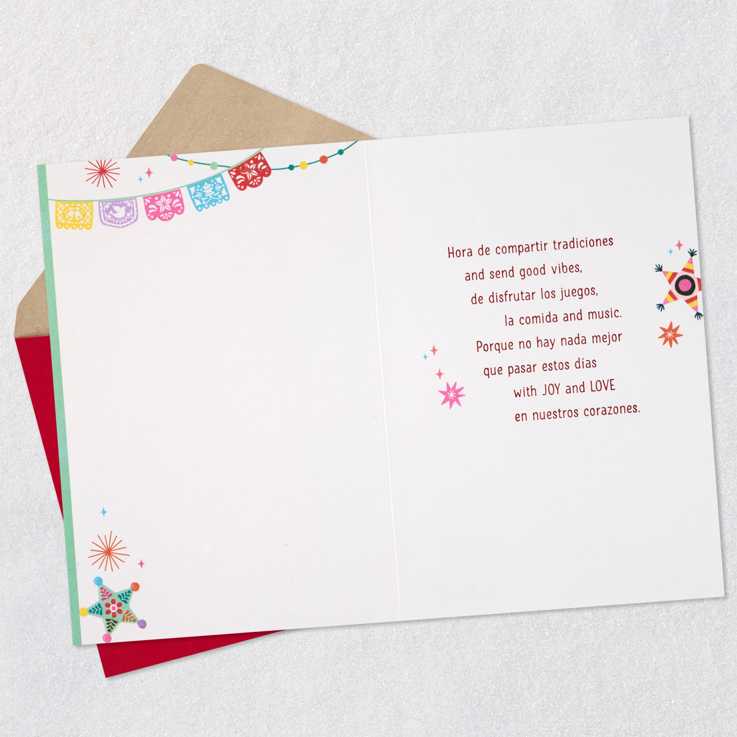 Time for Traditions and Good Vibes Spanish-Language and English Money Holder Christmas Card for only USD 5.59 | Hallmark
