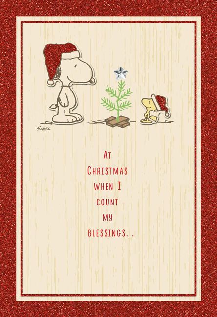 peanuts very special christmas card for friend greeting cards