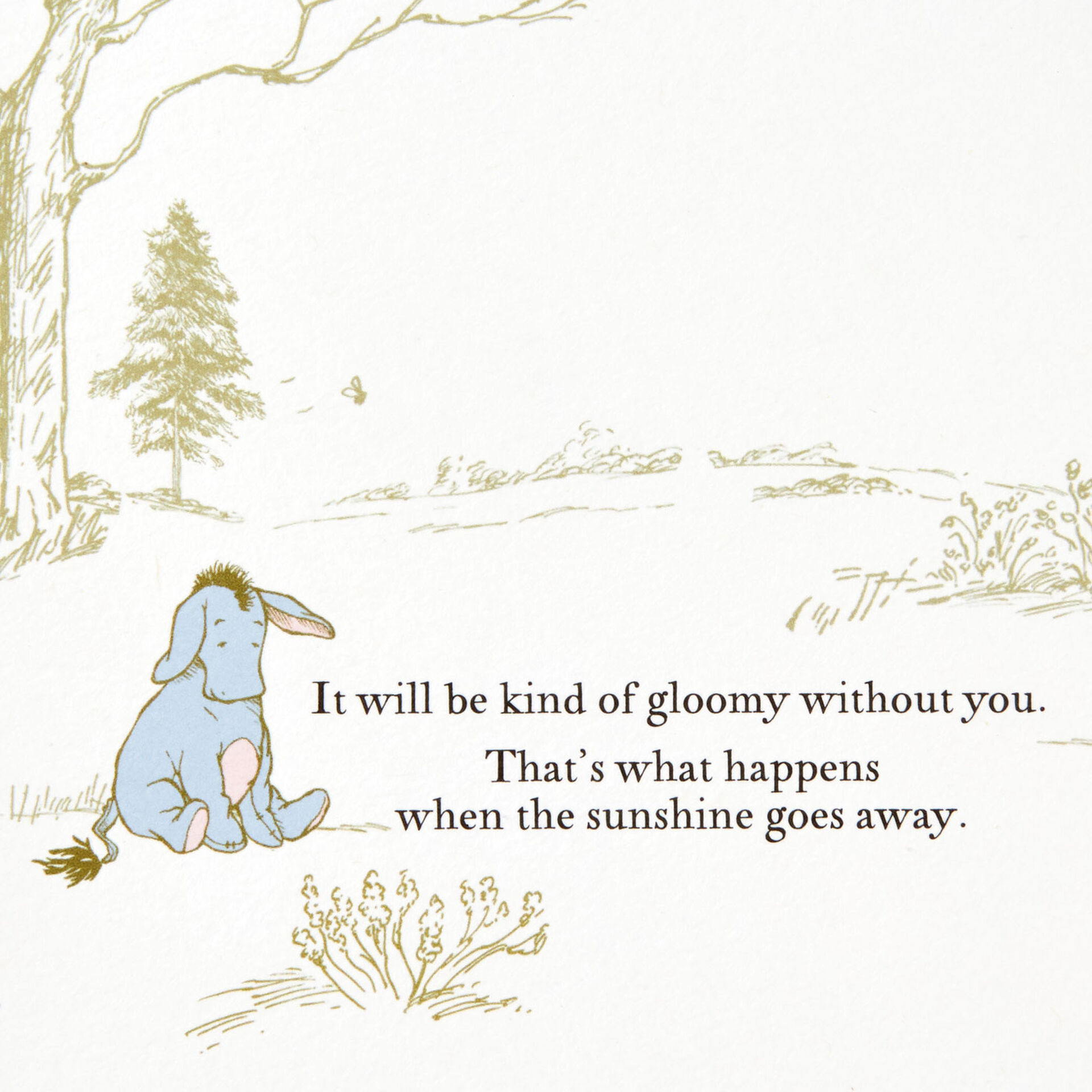 Winnie the Pooh Characters Goodbye Card From Group Greeting Cards