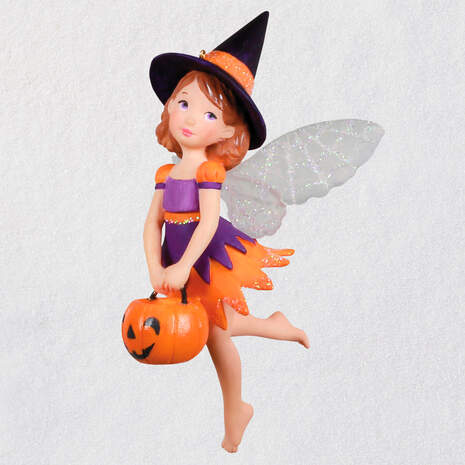 Sweet Witch Fairy Halloween Ornament, , large