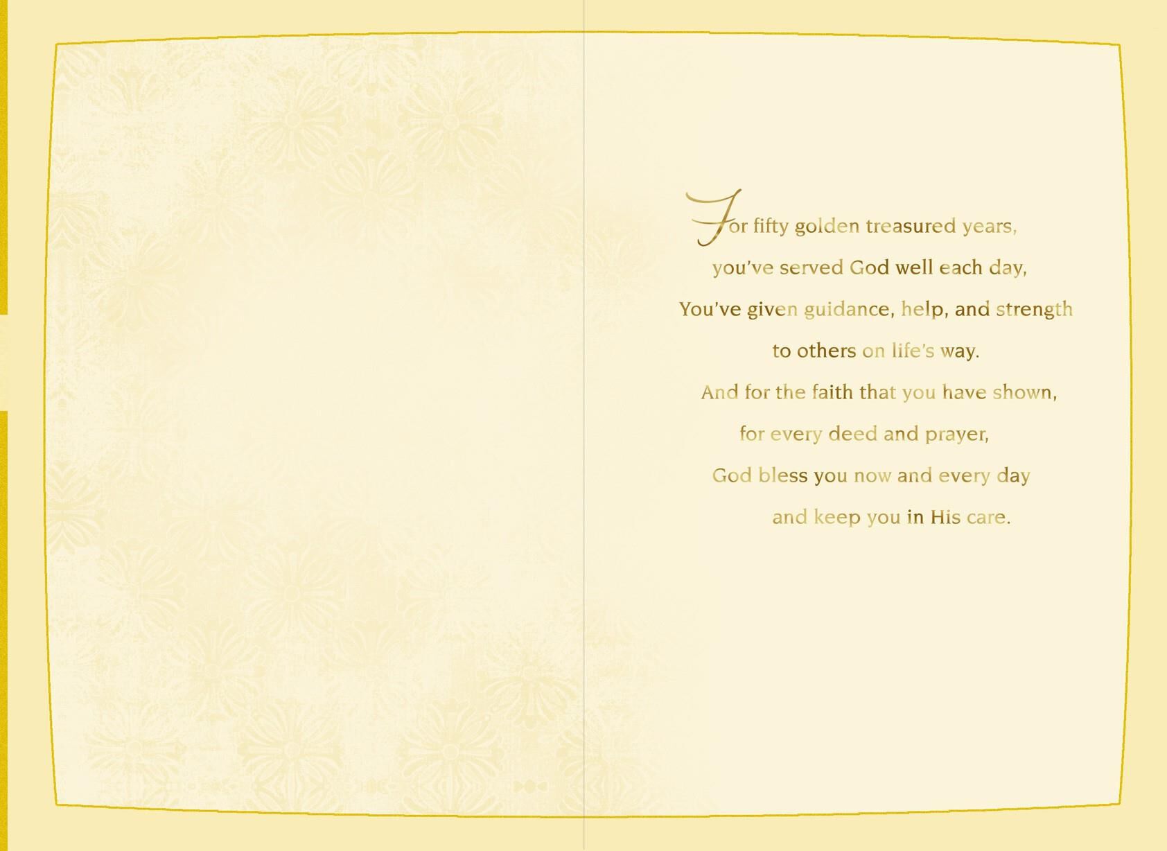 Celebrating 50 Years of Christian Service Card