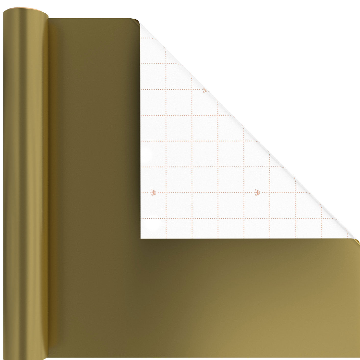 Gold Foil Holiday Wrapping Paper Mini Roll Front image number 1