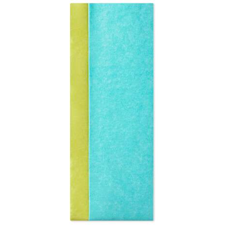 Light Turquoise and Yellow 2-Pack Tissue Paper, 8 sheets, , large