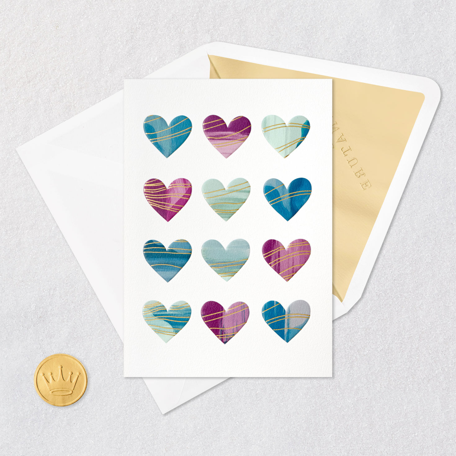 Patterned Hearts Blank Card for only USD 5.99 | Hallmark
