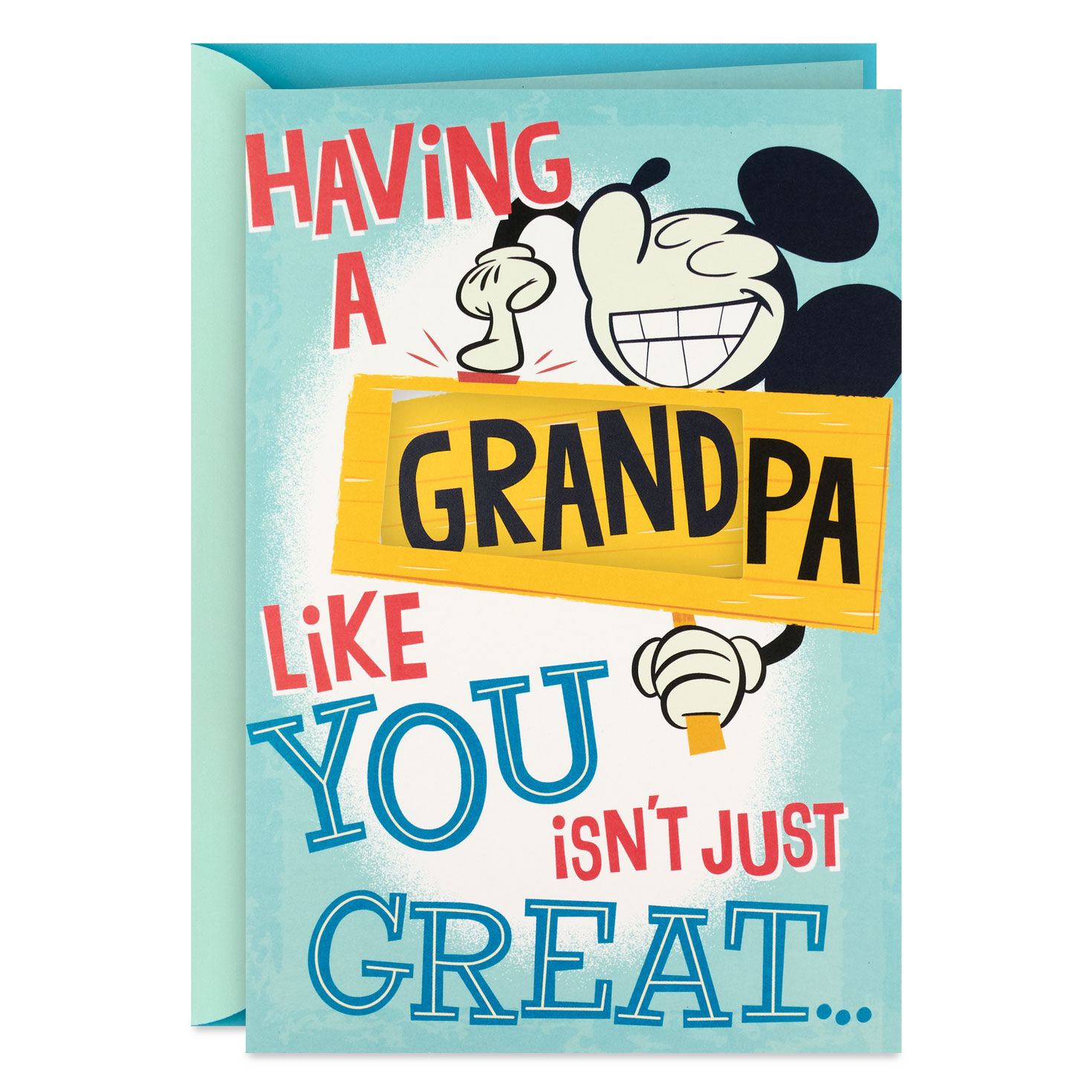 Disney Mickey Mouse You're Grand-tastic Pop-Up Father's Day Card for Grandpa