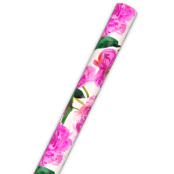 Pink Peonies Jumbo Wrapping Paper, 90 sq. ft., , large image number 6