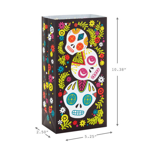 Day of the Dead 15-Pack Paper Goodie Bags, 